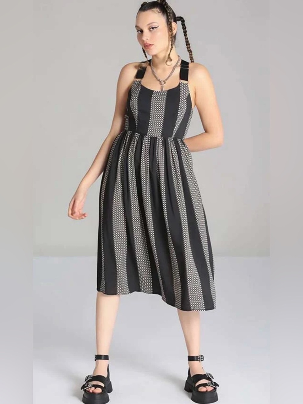 Hell Bunny "Lita" jumper dress, 2xl rockabilly
